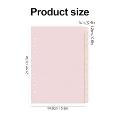 Leather Textured A5 6-Ring Binder Dividers with 12 1 Set – 12 Monthly Tabs