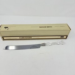Fostoria Cake Knife Lead Crystal Handle Stainless Steel Blade Size 13 1/4″