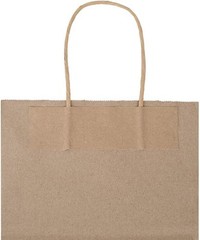 100 Pack 8×4.75×10 inch Plain Medium Paper Brown Kraft Bags with Handles Bulk