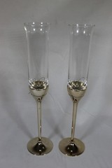Vera Wang Love Knots Fine .999 Pure Silverplated Holloware Toasting Flutes