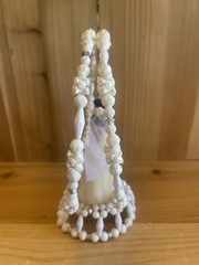 Vintage Hand Beaded Wedding Cake Topper 1960’s 6.5” Wilton Bride And Groom