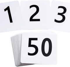 50Pcs Table Numbers 1 50 Double Sided Place Cards Wedding Event Reception Decors