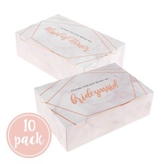 Thank You Bridesmaid box (10, marble)