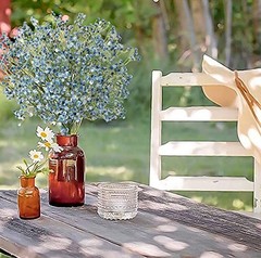 10 Pcs Baby’s Breath Artificial Flowers Bulk 3 Branches Faux Baby Breath Blue