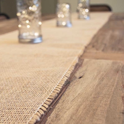 Burlap Rustic Wedding Party Country Barn Table Runners Fringed Edges Choose Size