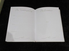 New His &Hers Memory Book Happily Ever After Wedding White Embroidered 2010