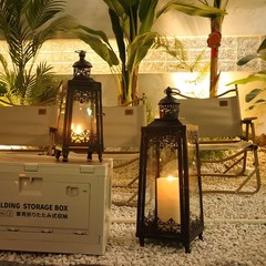 NEEDOMO Lanterns Decorative Outdoor & Indoor, Set of 2 2Pack, Bronze-25″+18″»
