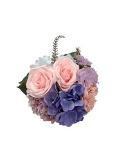Pink Lavender Blue Bridal Bouquet, Pastel Wedding Flowers, Bouquet, Silk Flower