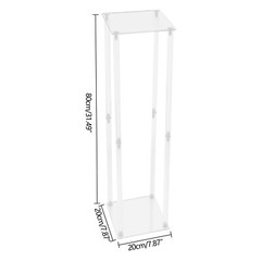 Clear Acrylic Tall Rectangular Flower Stand 2Pcs 31.5″ Wedding Decoration