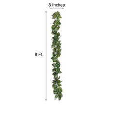 8 ft 3D Green Artificial Pothos Greenery Chain Garland Wedding Party Decorations