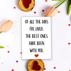 Romantic Anniversary Card for Him Her, Cute Valentines Day Anniversary Card& …