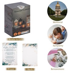 Sympathy Gifts for Loss of Loved One, Memorial Gift Lantern with Card, Black