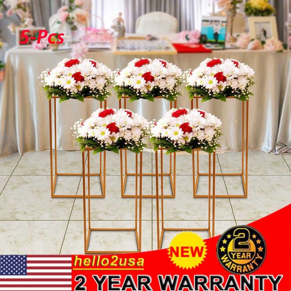 Wedding Flower Stand, Gold Flower Holder, Rectangular Flower Rack