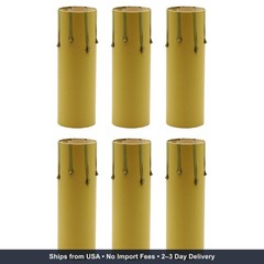 Creative Hobbies 4 Inch Tall Fibre Drip Candle Covers for Medium Base E26 (Ediso