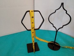 2 Black Metal Photo Sign Holder Table Top