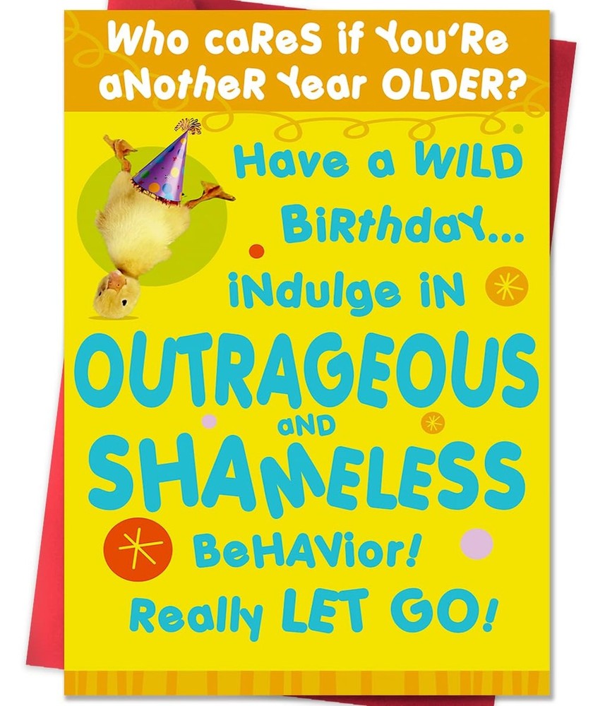 Beixian Funny Birthday Card, Humorous Birthday Cards Gifts for Women Men，