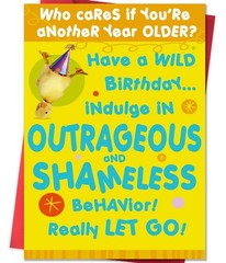 Beixian Funny Birthday Card, Humorous Birthday Cards Gifts for Women Men，