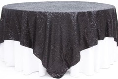 Sequin Overlay 72″ × 72″ Sparkly Shiny Tablecloth Design 4 COLORS WEDDING Party