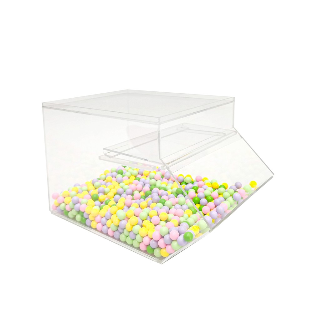 8X13X8″ Stackable Acrylic Candy Bin Coffee Spice Grain Dispenser Pantry Display