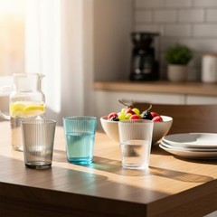 5 PCS Colored Plastic Drinking Glasses, Reusable Acrylic Drinking 5 Colors