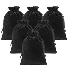 25/50/100 Velvet Pouch Jewelry Gift Wedding Favor Bag Party String Velour Baggie