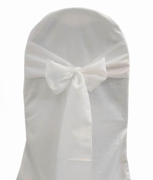 100 Polyester Chair Cover Sash Bows Made USA 100% Heavy Woven PolyPoplin Plain