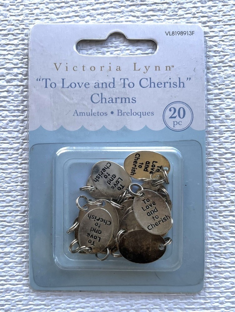 “To Love and To Cherish” Charms 20 Pieces, Silver-toned NIB Wedding Bridesmaids