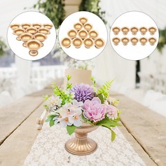 Pack of 10 Gold Flower Trumpet Vases Wedding Party Tabletop Centerpieces Stand