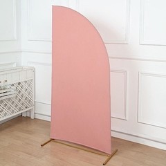 6 ft x 3 ft Matte DUSTY ROSE Fitted Spandex Half Moon Backdrop STAND COVER Party