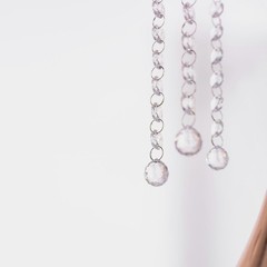 8 pcs 13″ long Clear Acrylic Octagon Crystals Drops Garlands Wedding Decorations