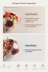 Ling’s moment Dusty Rose Wedding Bouquets for Bride, Pink Bridal Bouquets for…
