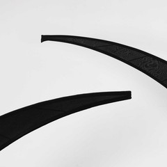 2 BLACK Fitted Spandex Half Crescent Moon Arch BACKDROP STAND Events Wedding