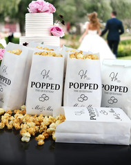48 Pcs Engagement Popcorn Bags – Grease Resistant Wedding Party Favors