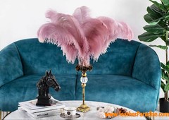 Dark Blush Pink 12 Pieces Ostrich Feather 12-14 inches Dozen Wedding Centerpice