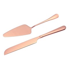 Wedding Cake Knife and Server Set Pink Cake Cutting Set 10.6/9 Inch