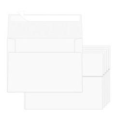 Ouzoustate 100 Pack A2 Envelopes White 4.375×5.75 4.37×5.75 inches, white