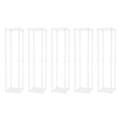 5Pc Acrylic Floor Vase Column Clear Flower Stand Geometric Centerpieces Vase 39″