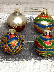 Vintage Ornament Place Card Holders set of 6