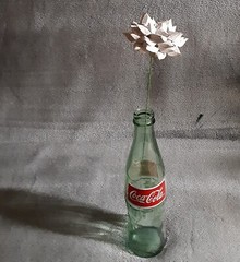 Handmade Paper Flower on stem (Gray Pattern No.6) for Wedding, St. Valentine’s