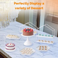 7PCS White Cake Stand Set Cupcake Holder Fruit Candy Plate for Party Wedding NEW