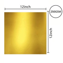 Gold Metallic Cardstock Paper, 15pcs of 12”x12” 12 inches x 12 inches,