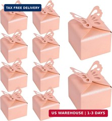 VGOODALL 50PCS Party Favor Boxes, 2.4″ x 2.4″ x 1.8″ 3D Butterfly Candy Boxes Pi