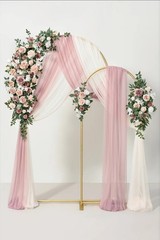Ling’s Moment Wedding Stands with Flowers – 7.2FT, 6FT Set of 2, Dusty Rose 1652