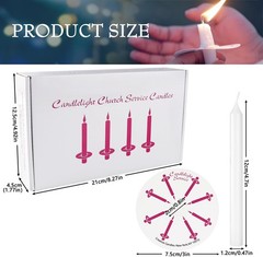 50 Pieces 5-Inch White Unscented Taper Candles with Drip Protectors 50,