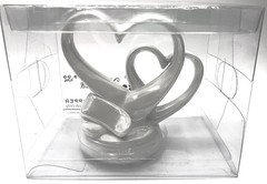 Double Hearts Wedding Cake topper new in box- His & Hers Love/ Marriage