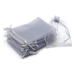 Dealglad Bezall 50pcs Drawstring Organza Jewelry Candy Pouch Christmas Weddin…