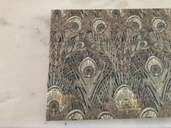 Liberty Of London Cloth &Leather Guest Book: Liberty Hera Peacock Fabric MINT