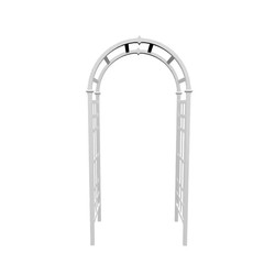 White Vinyl Arbor 81 in. x 39 in. Yard Garden Pathway Weather Resistant Accent