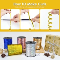 Gold Curling Ribbon – 500 Yard Shiny Metallic Curly Gift Ribbon for Laser-Gold
