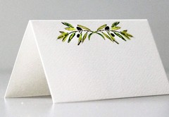 12 Pcs Place Cards Green Leafy Olive Branch Weddings Dinner Parties Table Tent
